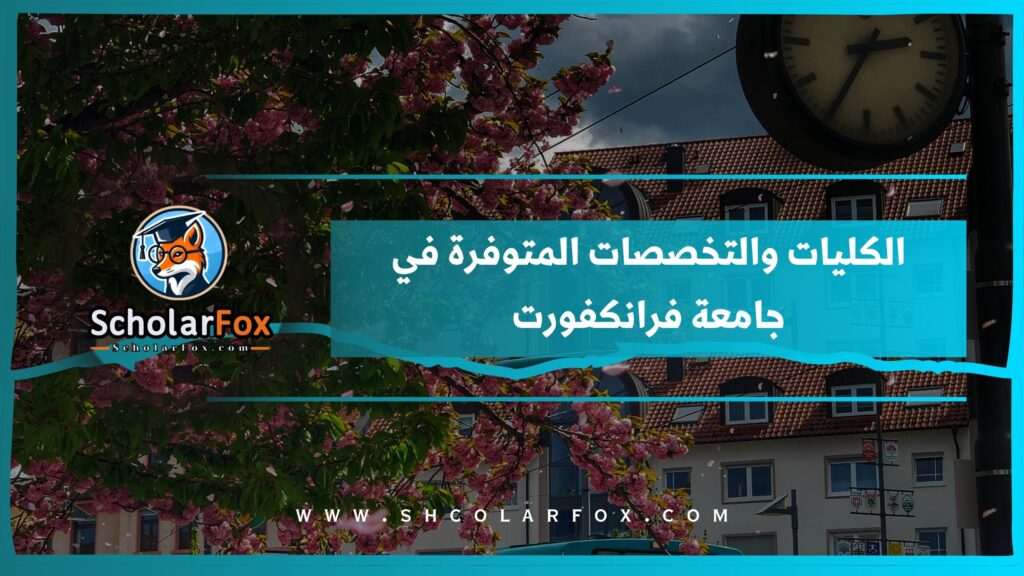 الكليات والتخصصات المتوفرة في جامعة فرانكفورت