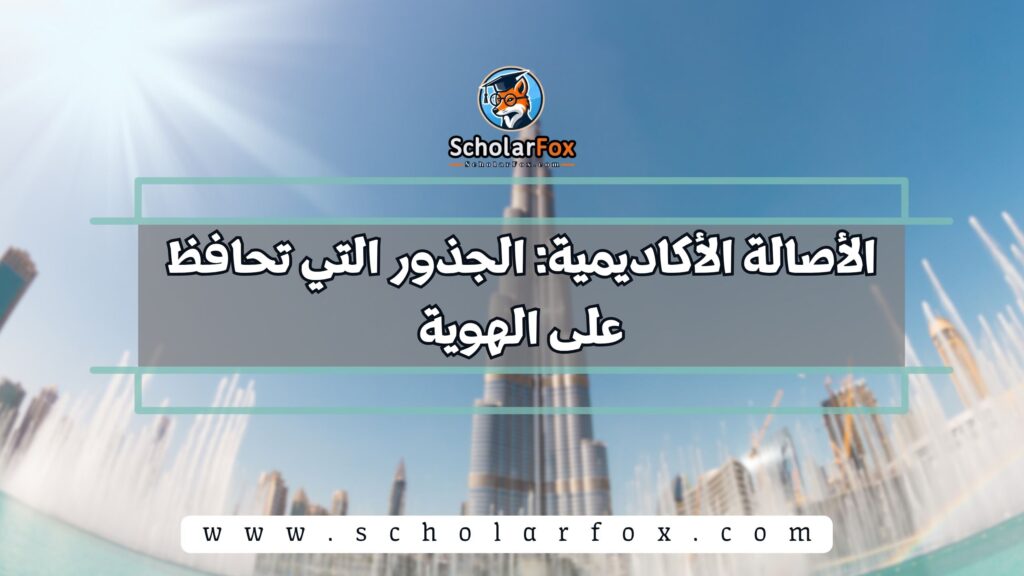 الأصالة الأكاديمية: الجذور التي تحافظ على الهوية