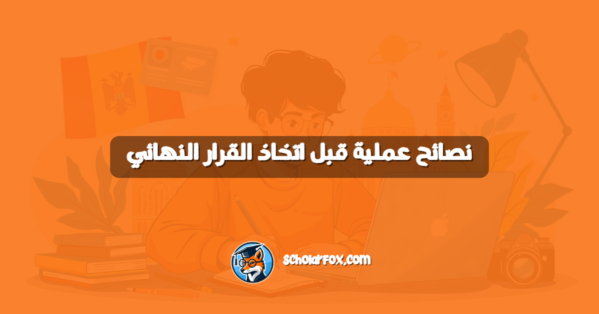 نصائح عملية قبل اتخاذ القرار النهائي